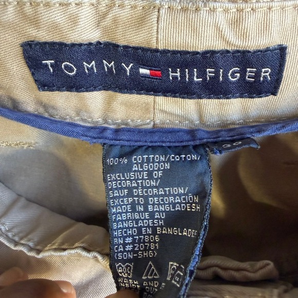 Tommy Hilfiger Mens Cargo Shorts Tan Khaki Multi Pocket Cotton Size 30 - Picture 10 of 15